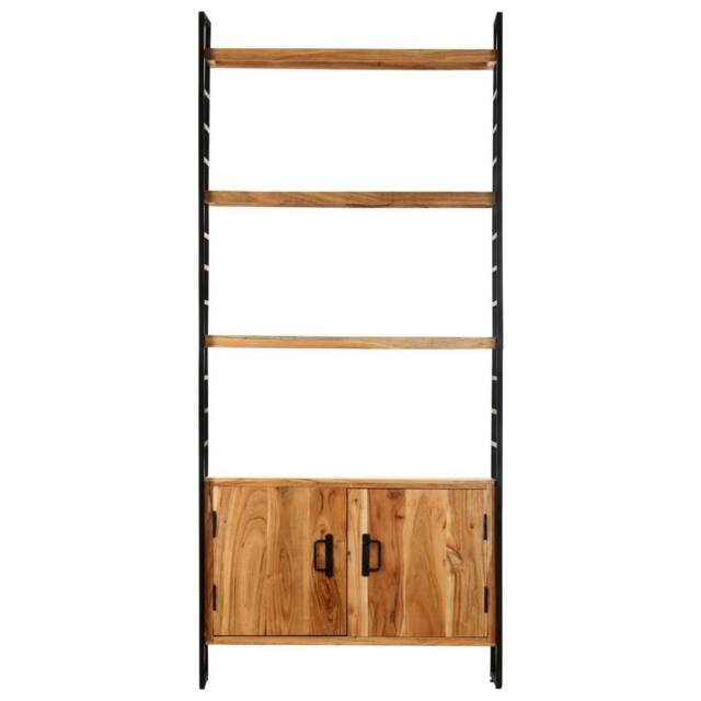 Berkfield Home 4-Tier Bookcase 80x30x180 cm Solid Acacia Wood in Brown - Size: 80 x 30 x 180 cm - image 1