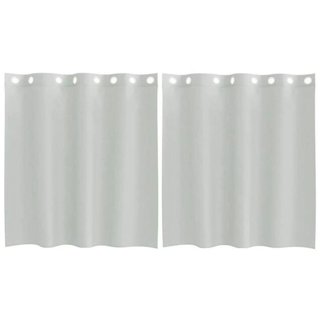 Berkfield Home Voile Curtains with Grommets 2 pcs Light Grey 140x140 cm - image 1