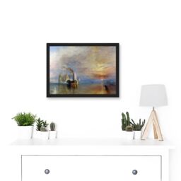 Artery8 Turner The Fighting Temeraire Ship Painting Artwork Framed Wall Art Print A4 in Black - thumbnail 2