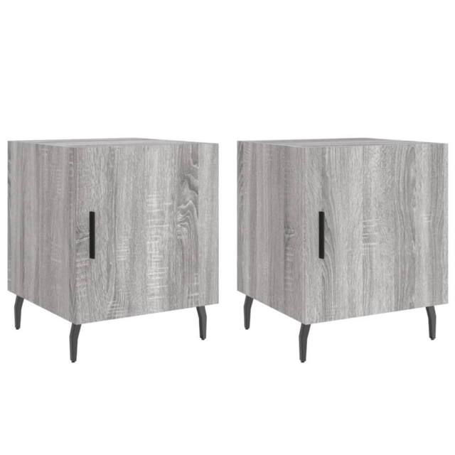 Berkfield Home Bedside Cabinets 2 pcs Grey Sonoma 40x40x50 cm Engineered Wood - Size: 40 x 40 x 50 cm - image 1