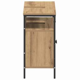 Berkfield Home Bathroom Sink Cabinet Artisan Oak 80x30x60 cm Engineered Wood in Brown - Size: 80 x 30 x 60 cm - thumbnail 7