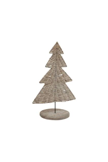 KDMD Noel Collection Wicker Tree Ornament - Rustic Holiday Decor in Brown - image 1