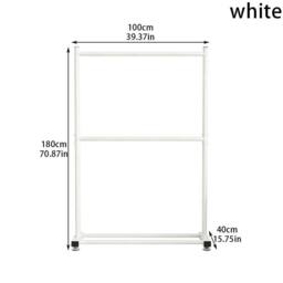 EONLION White All Metal Clothes Rail Heavy Duty Hanging Rack - Size: 500mm - thumbnail 2
