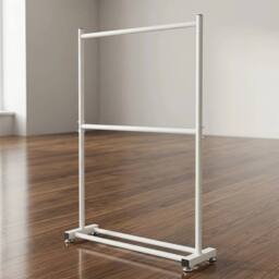 EONLION White All Metal Clothes Rail Heavy Duty Hanging Rack - Size: 500mm - thumbnail 4