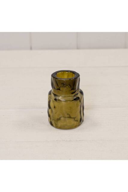 KDMD Small Olive Green Textured Candle Holder - image 1