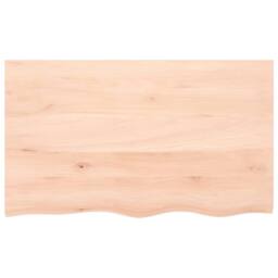Berkfield Home Wall Shelf 100x60x2 cm Untreated Solid Wood Oak in Light Tan - Size: 100 x 60 x 2 cm - thumbnail 3