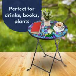 Marco Paul 50cm Outdoor Folding Glass Table - Hummingbird - thumbnail 6