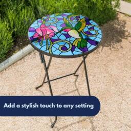 Marco Paul 50cm Outdoor Folding Glass Table - Hummingbird - thumbnail 9