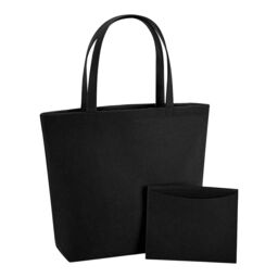 Bagbase Felt Shopper in Black - thumbnail 1
