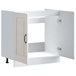 Berkfield Home Sink Base Cabinet Kalmar High Gloss White 80x46x81.5 cm Engineered Wood - thumbnail 5