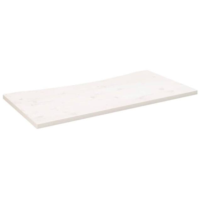 Berkfield Home Desk Top White 110x60x2.5 cm Solid Wood Pine - image 1