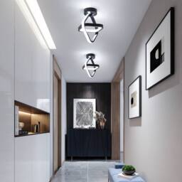 Pheashine Sleek LED Ceiling Light 22W Square Cross Design Black 22x25cm - Size: 22x25 cm - thumbnail 4