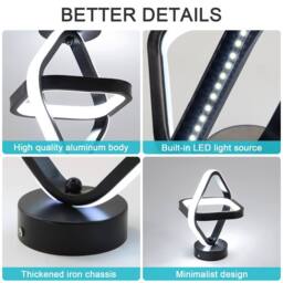Pheashine Sleek LED Ceiling Light 22W Square Cross Design Black 22x25cm - Size: 22x25 cm - thumbnail 5
