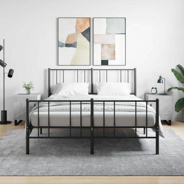 Berkfield Home Bedside Cabinets 2 pcs Concrete Grey 40x40x50 cm Engineered Wood - Size: 40 x 40 x 50 cm - image 1