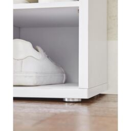 VASAGLE 15 Compartment Shoe Bench Storage Cabinet with Cushion Seat in White - thumbnail 6