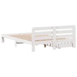 Berkfield Home Decorative Bed Frame without Mattress White 150x200 cm King Size - thumbnail 8