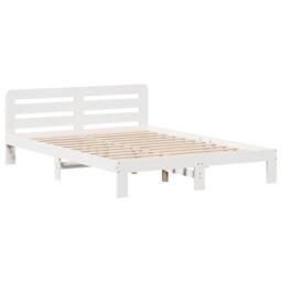 Berkfield Home Decorative Bed Frame without Mattress White 150x200 cm King Size - thumbnail 5