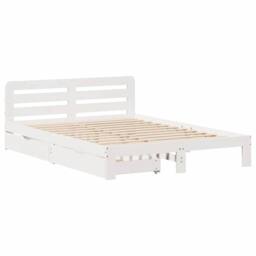 Berkfield Home Decorative Bed Frame without Mattress White 150x200 cm King Size - thumbnail 1