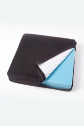Homescapes Suede Orthopaedic Foam Armchair Booster Cushion in Black - Size: 50 cm x 50 cm - thumbnail 2