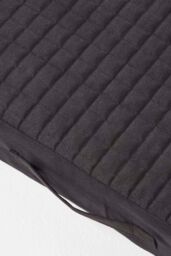 Homescapes Suede Orthopaedic Foam Armchair Booster Cushion in Black - Size: 50 cm x 50 cm - thumbnail 4