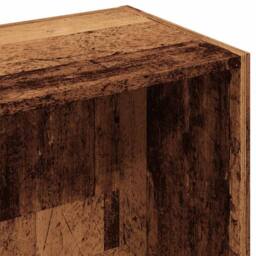 Berkfield Home Classic Book Cabinet Old Wood 50x25x80 cm Engineered Wood in Brown - Size: 50 x 25 x 80 cm - thumbnail 9