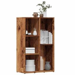 Berkfield Home Classic Book Cabinet Old Wood 50x25x80 cm Engineered Wood in Brown - Size: 50 x 25 x 80 cm - thumbnail 2