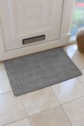 JVL Elegance Range Indoor Machine Washable Doormat 50 x 75 cm Grey - Size: 50 cm x 75 cm - thumbnail 2