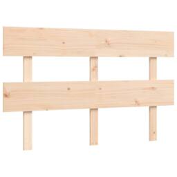 Berkfield Home Bed Frame with Headboard 140x190 cm Solid Wood in Natural - thumbnail 8