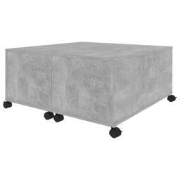 Berkfield Home Coffee Table Concrete Grey 75x75x38 cm Engineered Wood - Size: 75 x 75 x 38 cm - thumbnail 4