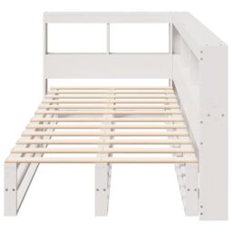 Berkfield Home Bookcase Bed without Mattress White 90x190cm Solid Wood Pine - Size: 90x190 cm - thumbnail 5