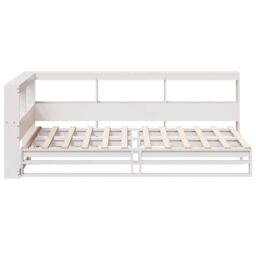 Berkfield Home Bookcase Bed without Mattress White 90x190cm Solid Wood Pine - Size: 90x190 cm - thumbnail 6