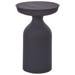 Wyld and Coco Aria Round Side Table Black Iron Matte Powder Coat End Table - thumbnail 2