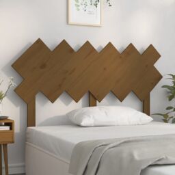 Berkfield Home Bed Headboard Honey Brown 132x3x81 cm Solid Wood Pine - Size: 132 x 3 x 81 cm - thumbnail 1