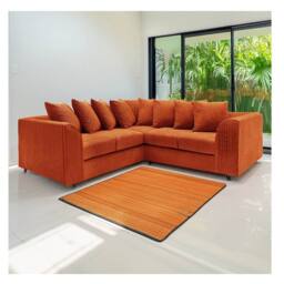 Furniture 786 Hannah Jumbo Cord Scatter Back 2c2 Corner Sofa in Orange - thumbnail 1