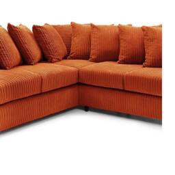 Furniture 786 Hannah Jumbo Cord Scatter Back 2c2 Corner Sofa in Orange - thumbnail 4