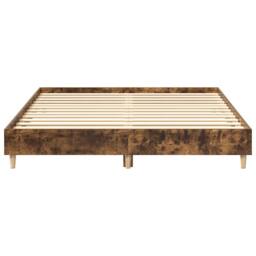 Berkfield Home Bed Frame No Mattress Smoked Oak 150x200 cm King Size Engineered Wood in Brown - thumbnail 5