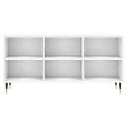 Berkfield Home TV Cabinet White 103.5x30x50 cm Engineered Wood - thumbnail 4