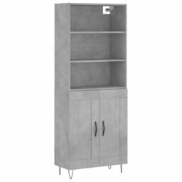 Berkfield Home Highboard Concrete Grey 69.5x34x180 cm Engineered Wood - thumbnail 2