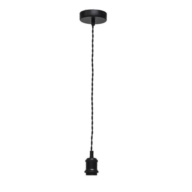 First Choice Lighting Flex -Black Retro Ceiling Pendant Flex Kit for Easy Fit Shades in Black - image 1