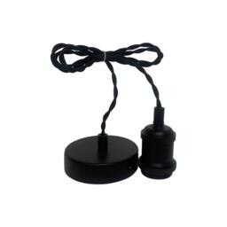 First Choice Lighting Flex -Black Retro Ceiling Pendant Flex Kit for Easy Fit Shades in Black - thumbnail 2