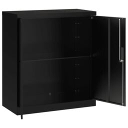 Berkfield Home File Cabinet Black 79x40x90 cm Steel - Size: 79 x 40 x 90 cm - thumbnail 4