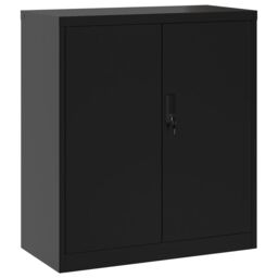 Berkfield Home File Cabinet Black 79x40x90 cm Steel - Size: 79 x 40 x 90 cm - thumbnail 2