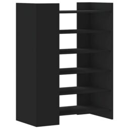 Berkfield Home Shoe Cabinet Black 74.5x37.5x100 cm Engineered Wood - thumbnail 2