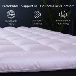 Neo Extra Thick 10CM Deep Luxury Mattress Topper in White - Size: King - thumbnail 3