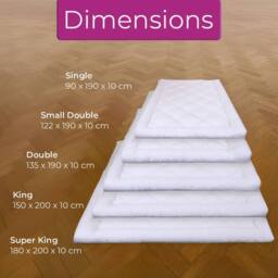 Neo Extra Thick 10CM Deep Luxury Mattress Topper in White - Size: King - thumbnail 6