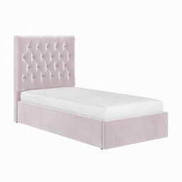 Flair Milan Velvet Single Ottoman Bed in Pink - thumbnail 4
