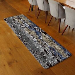 Benjamin Tate Design Mixed Animal Print Runner Rug in Natural - Size: 67 cm x 230 cm - thumbnail 2