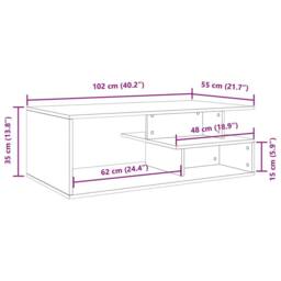 Berkfield Home Coffee Table Sonoma Oak 102x55x35 cm Engineered Wood in Light Brown - Size: 102 x 55 x 35 cm - thumbnail 9