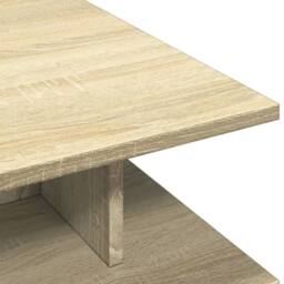 Berkfield Home Coffee Table Sonoma Oak 102x55x35 cm Engineered Wood in Light Brown - Size: 102 x 55 x 35 cm - thumbnail 7