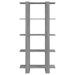 Berkfield Home Book Cabinet/Room Divider Grey Sonoma 80x30x160 cm Engineered Wood - Size: 80 x 30 x 160 cm - thumbnail 5